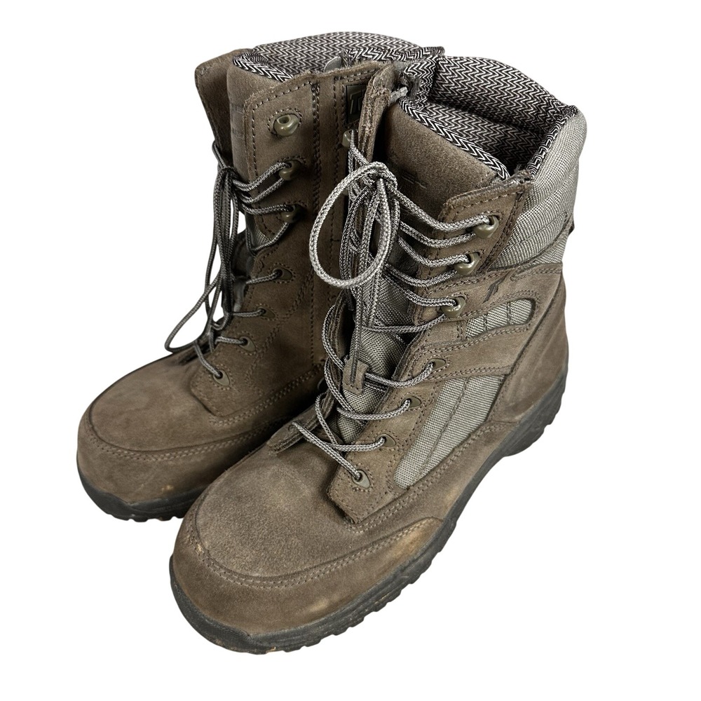 Tactical Research Mens 7 M Green Suede Fabric 9" Tactical Boots TR 601 Z CDT